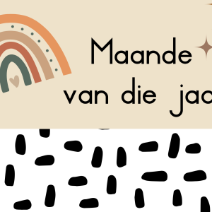 Boho Reenboog klasdekor ( Afrikaans )
