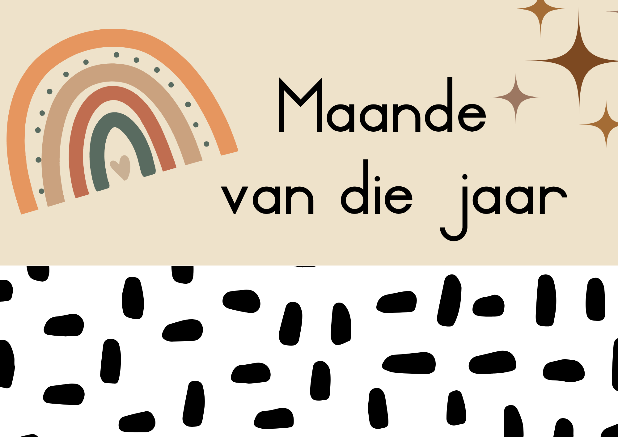 Boho Reenboog klasdekor ( Afrikaans )