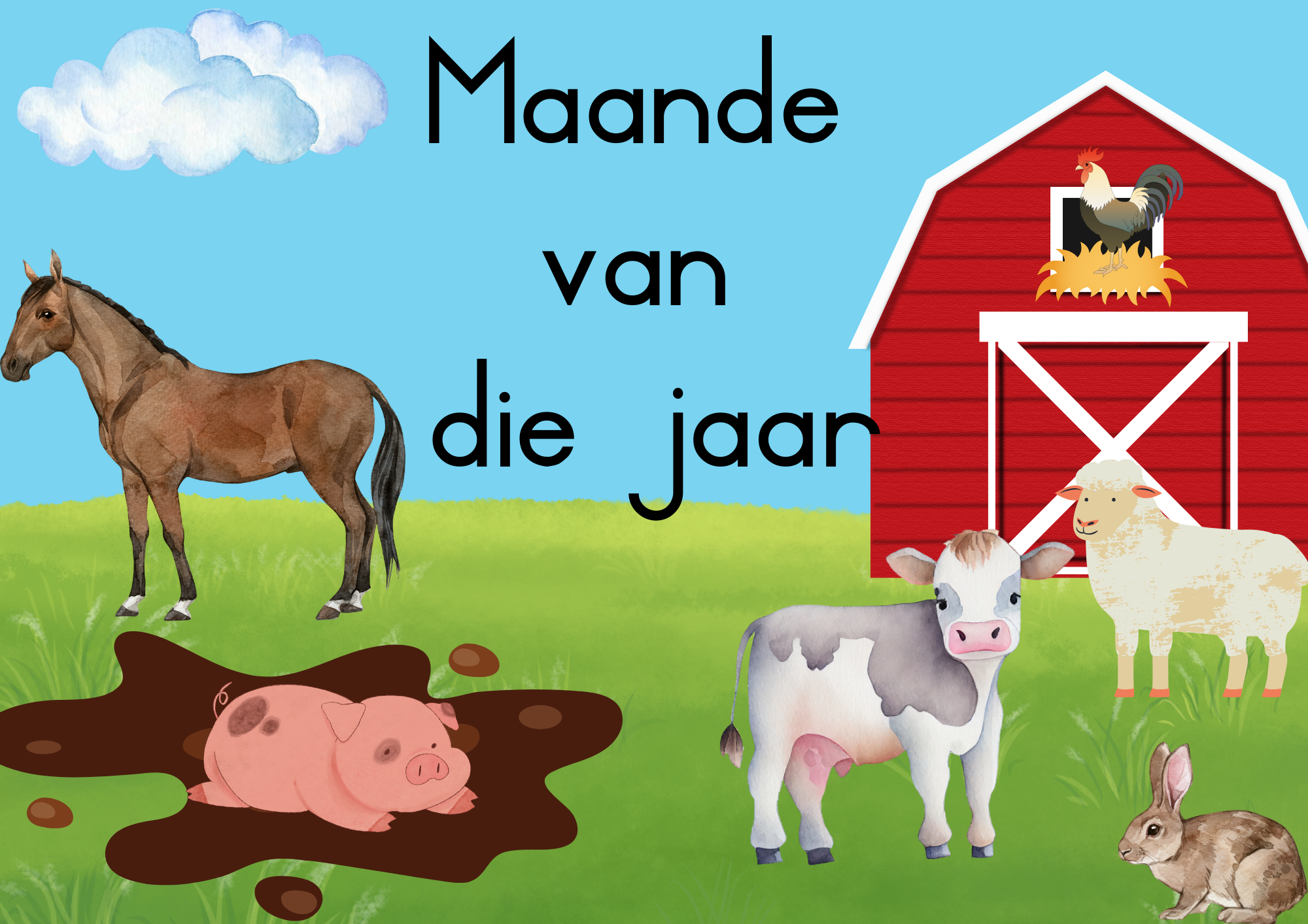 Plaasdiere Klas dekor ( Afrikaans)