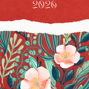 2026 Rooi Blomme Onderwyser Beplanner