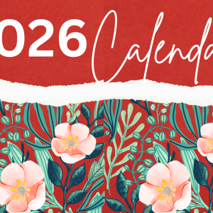 Red Flower Deskpad 2026