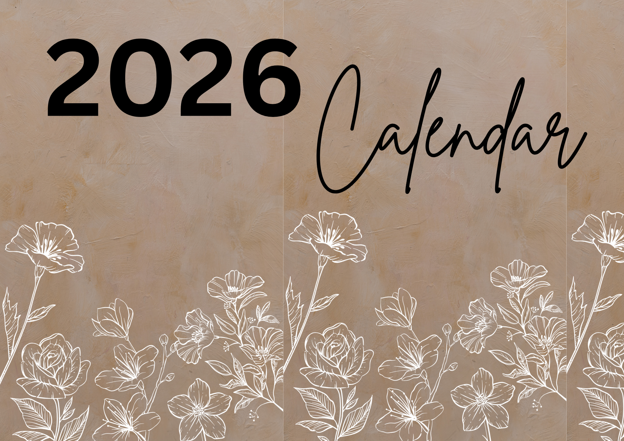 Brown Flower Deskpad 2026