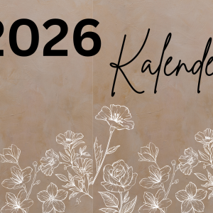 Bruin Blomme Tafel kalender 2026
