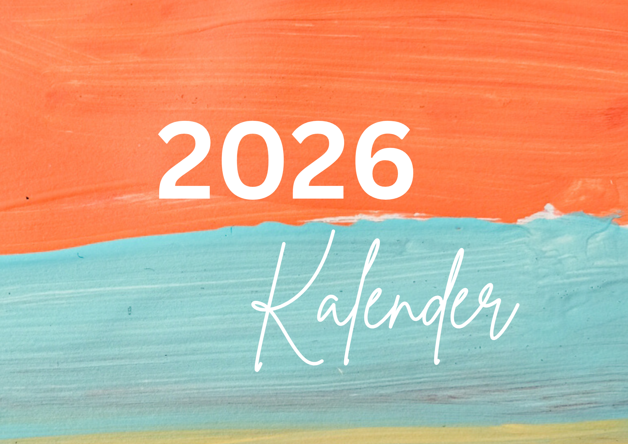Multi Kleur Tafel Kalender 2026