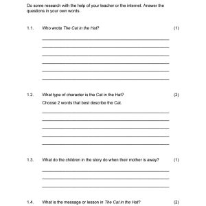 Grade 4 EFAL T3 Literature Project