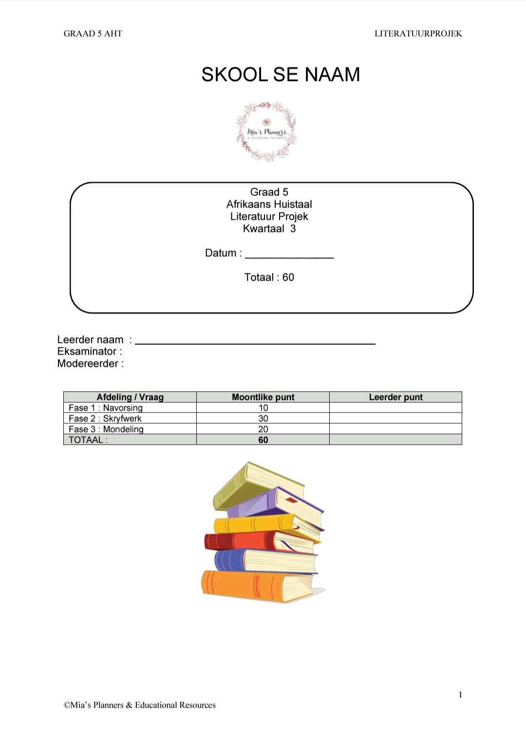 Graad 5 Kw3 AHT Projek