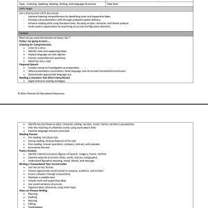 Grade 9 EFAL TERM 2 Lesson plans