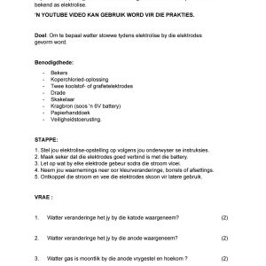Graad 8 NW Prakties Kwartaal 3