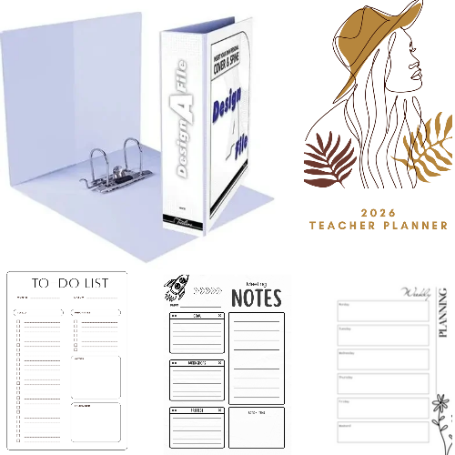 2026 Printed Women Teacher Planner