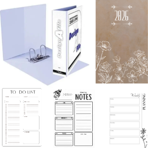 2026 Printed Brown Floral Teacher Planner