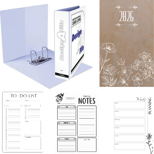 2026 Printed Brown Floral Teacher Planner