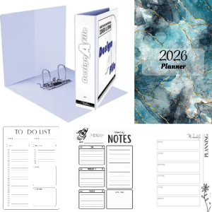 2026 Printed Marble Teacher Planner