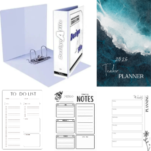 2026 Printed Matte Ocean Teacher Planner