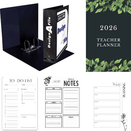 2026 Printed Leaves Teacher Planner