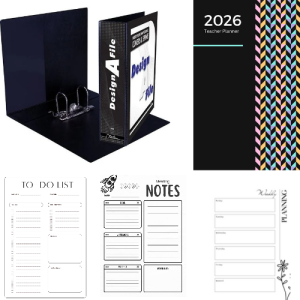 2026 Printed Pattern Teacher planner
