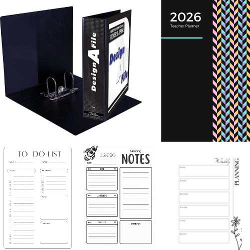 2026 Printed Pattern Teacher planner
