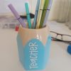 Blue Plastic Pencil holder