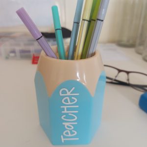 Blue Plastic Pencil holder