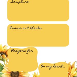 Sunflower Prayer Journal
