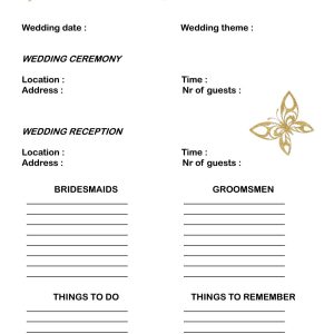 Butterfly Wedding Planner